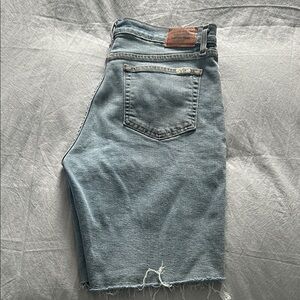 Levi's Light Blue Denim Skirt with Leather Patch